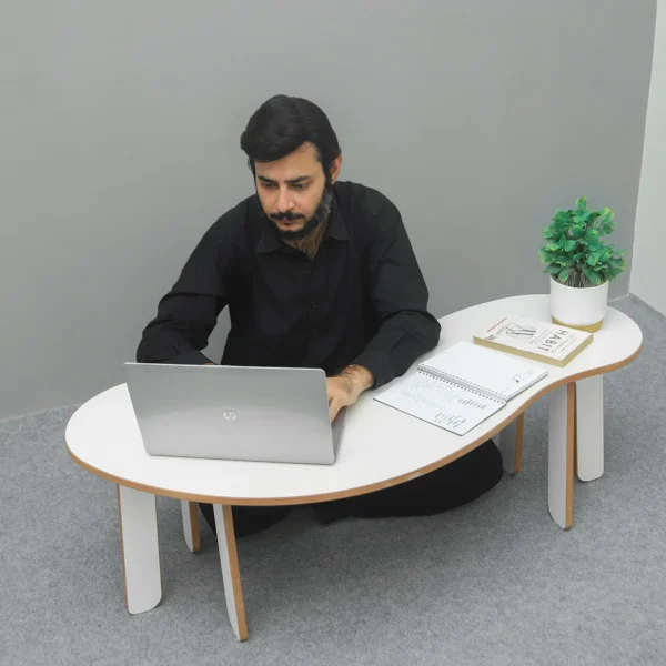 Wavy Coffee & Ergonomic Floor Study Table - Image 5