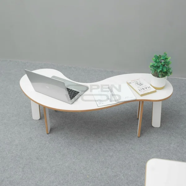 Wavy Coffee & Ergonomic Floor Study Table - Image 3