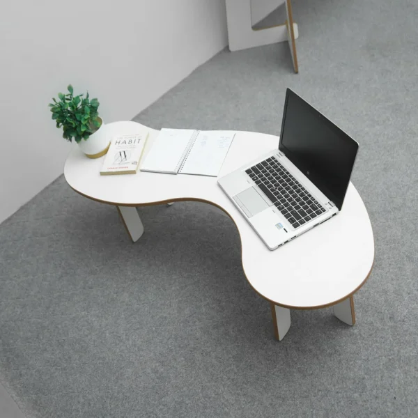 Wavy Coffee & Ergonomic Floor Study Table