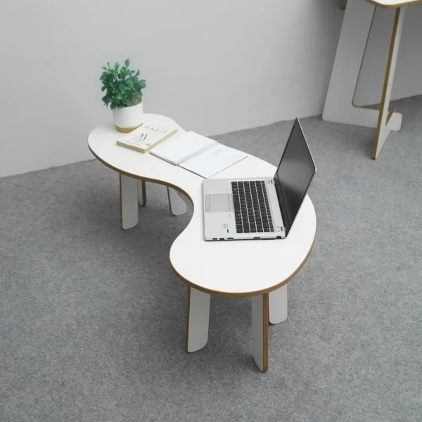 Wavy Coffee & Ergonomic Floor Study Table - Image 2